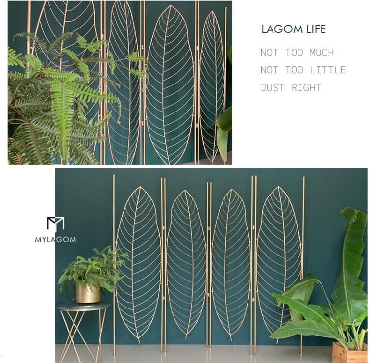 Copper Leaf Folding Partition Panel - 4 Seasons Home Gadgets