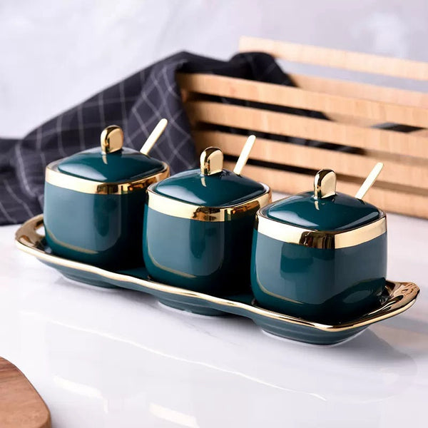 Kitchen Canister Set with Tray - 4 Seasons Home Gadgets