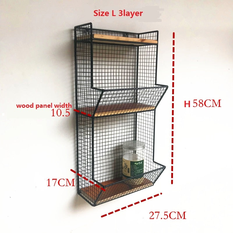 Metal Wall Storage Rack - 4 Seasons Home Gadgets