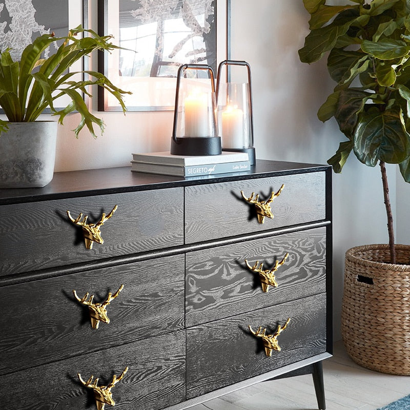 Copper Deer Drawer Knobs Set - 4 Seasons Home Gadgets