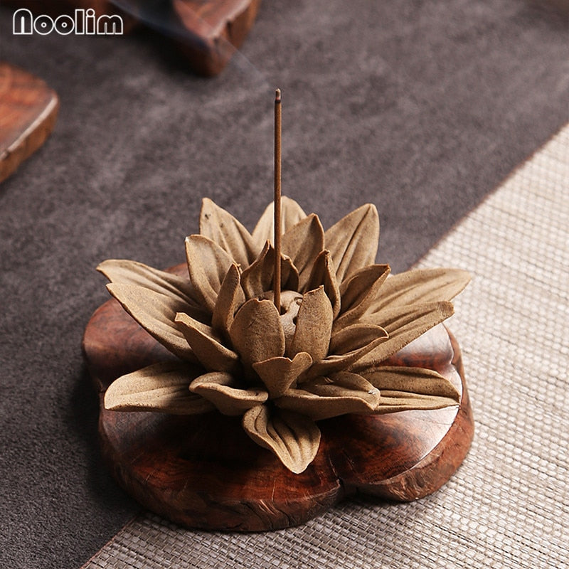 2 Zen Lotus Incense Burner Set - 4 Seasons Home Gadgets
