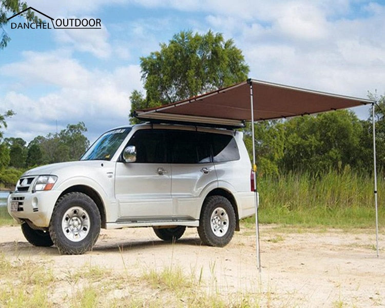 UV Car Side Awning Rooftop Pull Out Tent Shade Set - 4 Seasons Home Gadgets