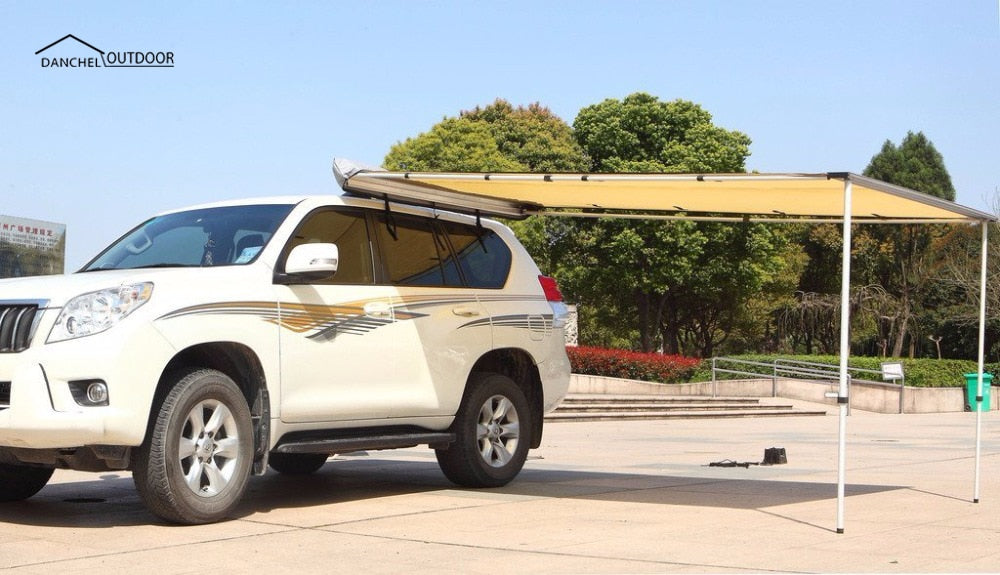 UV Car Side Awning Rooftop Pull Out Tent Shade Set - 4 Seasons Home Gadgets