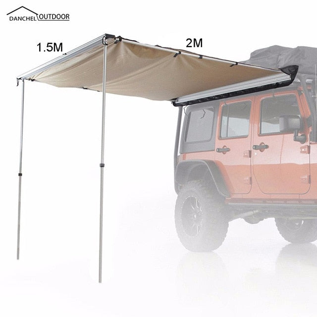 UV Car Side Awning Rooftop Pull Out Tent Shade Set - 4 Seasons Home Gadgets