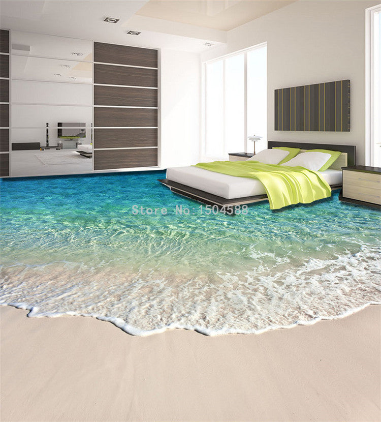 Beach Wave Floor Sticker - 4 Seasons Home Gadgets