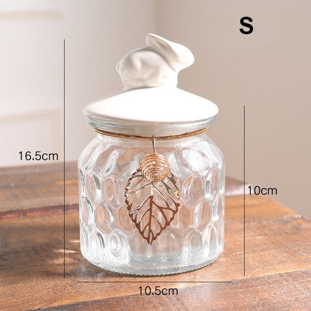 Crystal Leaf Kitchen Canister Set - 4 Seasons Home Gadgets