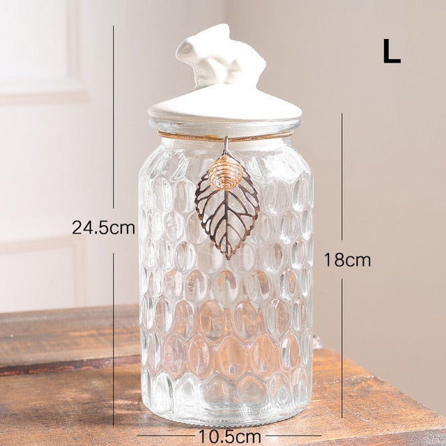 Crystal Leaf Kitchen Canister Set - 4 Seasons Home Gadgets