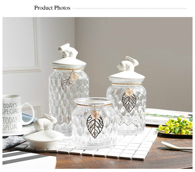 Crystal Leaf Kitchen Canister Set - 4 Seasons Home Gadgets