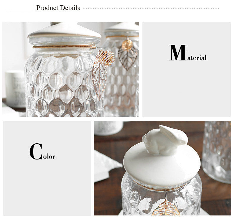 Crystal Leaf Kitchen Canister Set - 4 Seasons Home Gadgets