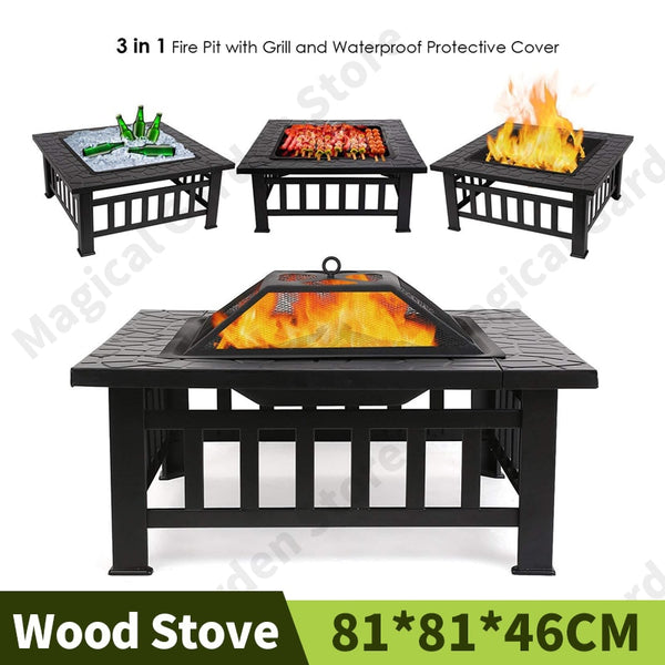 Backyard Patio Iron Fire Pit - 4 Seasons Home Gadgets