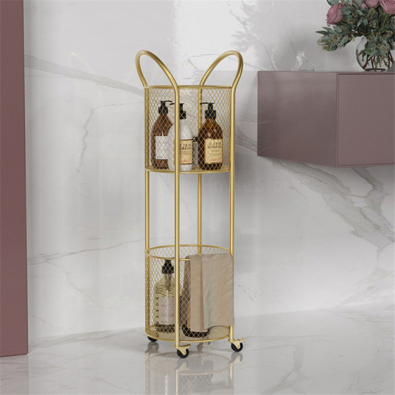 Gold Rolling Storing Basket - 4 Seasons Home Gadgets