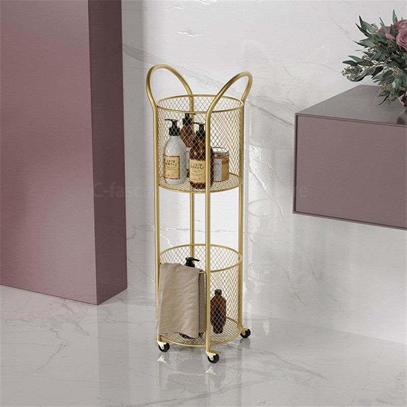 Gold Rolling Storing Basket - 4 Seasons Home Gadgets