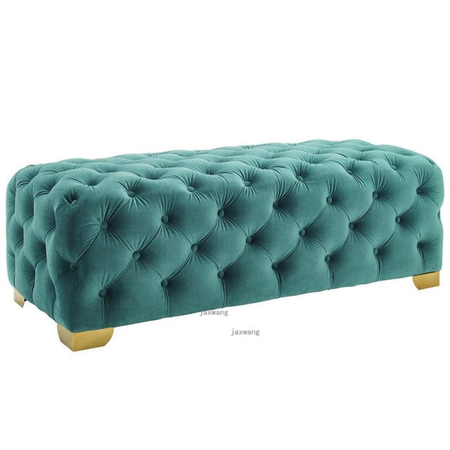 Velvet Rectangle Coctail Ottoman - 4 Seasons Home Gadgets