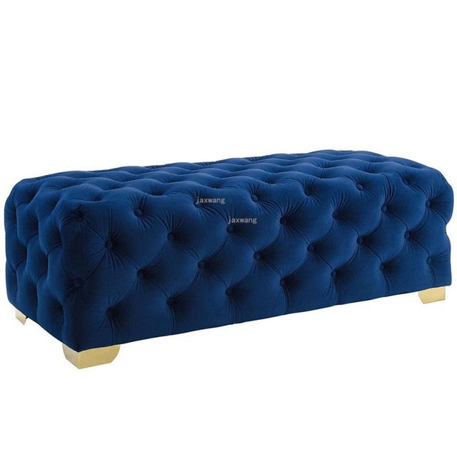 Velvet Rectangle Coctail Ottoman - 4 Seasons Home Gadgets