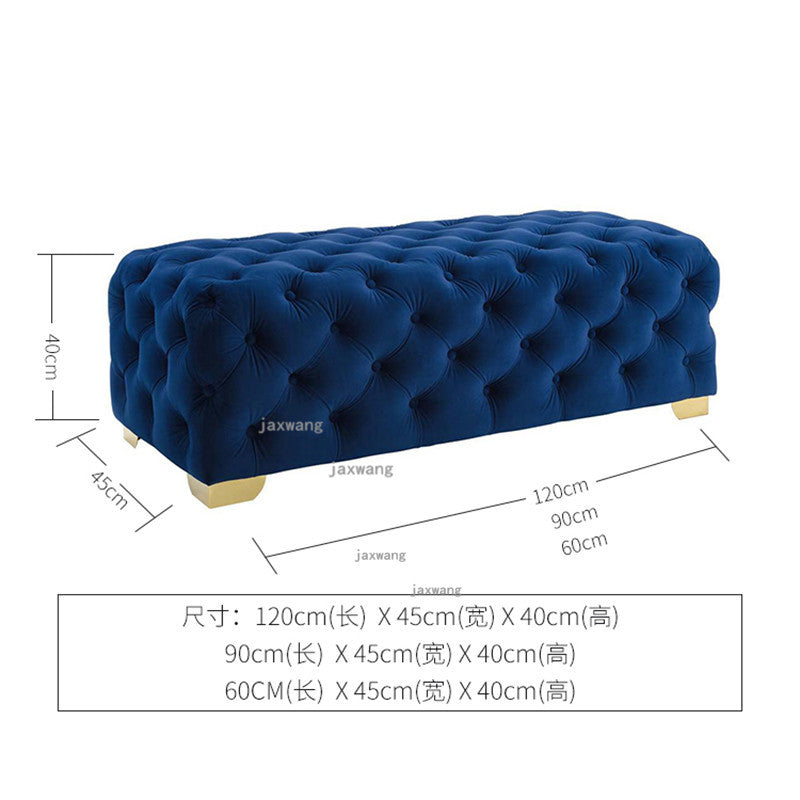 Velvet Rectangle Coctail Ottoman - 4 Seasons Home Gadgets