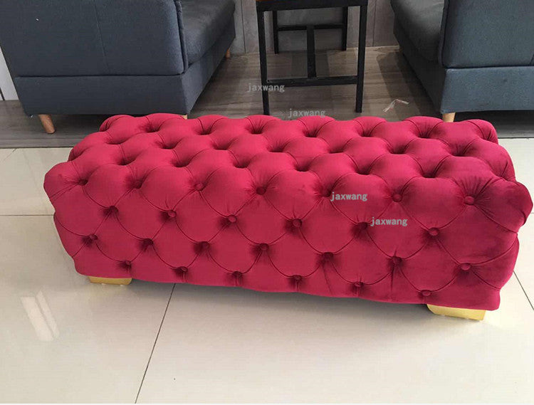 Velvet Rectangle Coctail Ottoman - 4 Seasons Home Gadgets