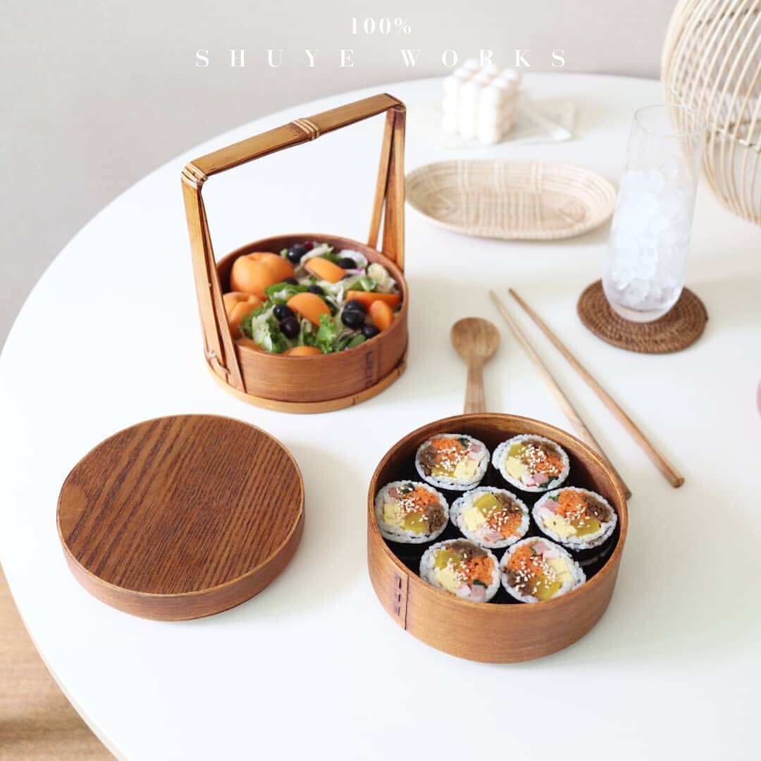 Bamboo Double-Layer Lunch Box - 4 Seasons Home Gadgets