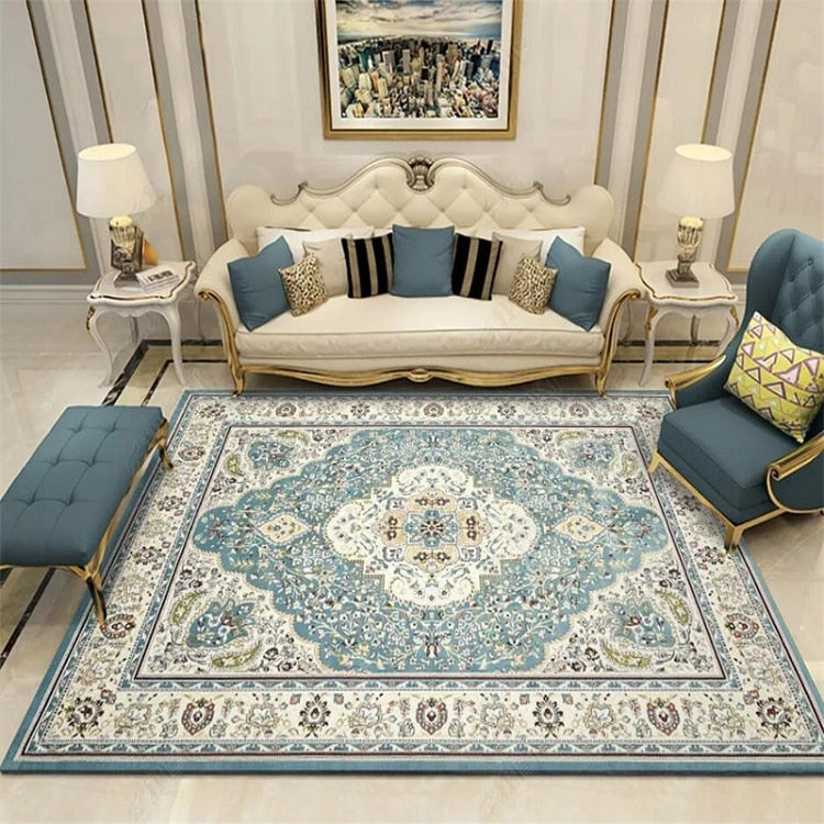 Oriental Blue Area Rug - 4 Seasons Home Gadgets