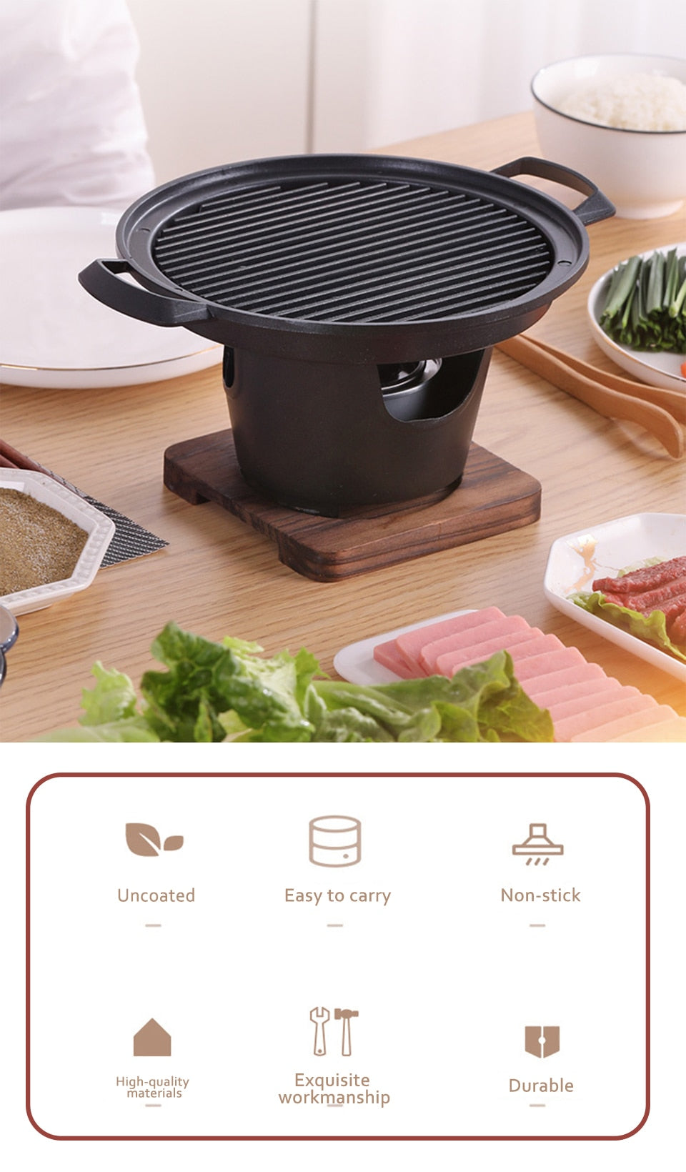 Mini BBQ Grill - 4 Seasons Home Gadgets