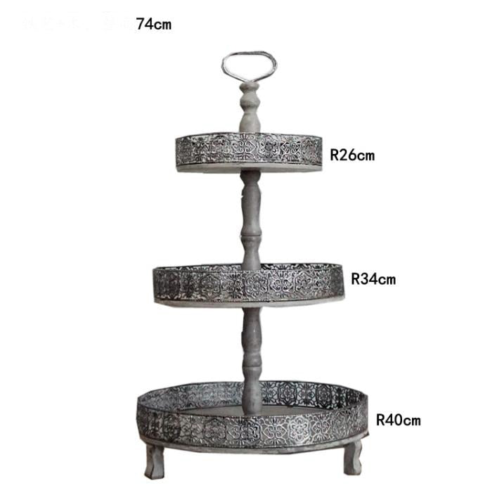 Galvanized 3-Tiers Stand - 4 Seasons Home Gadgets