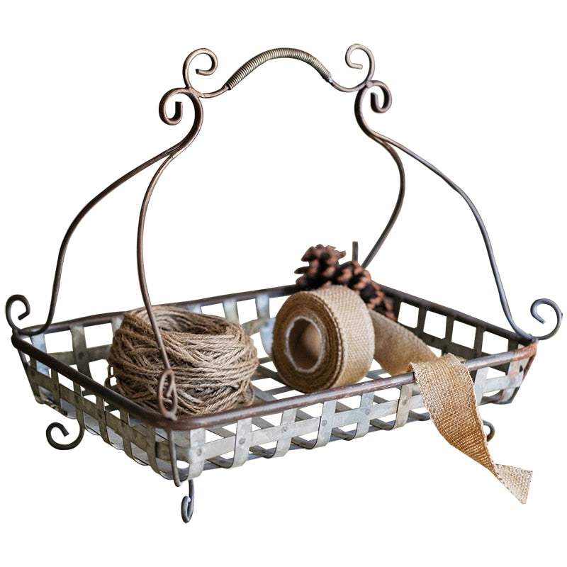 Galvanized Metal Basket - 4 Seasons Home Gadgets