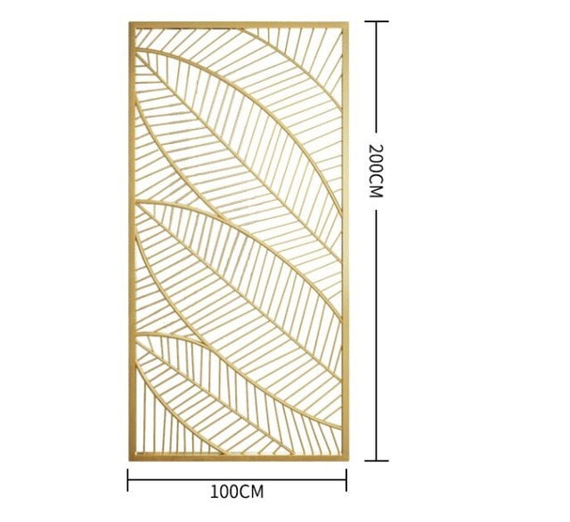 Golden Leaf Partition Panel Room Divider - 4 Seasons Home Gadgets