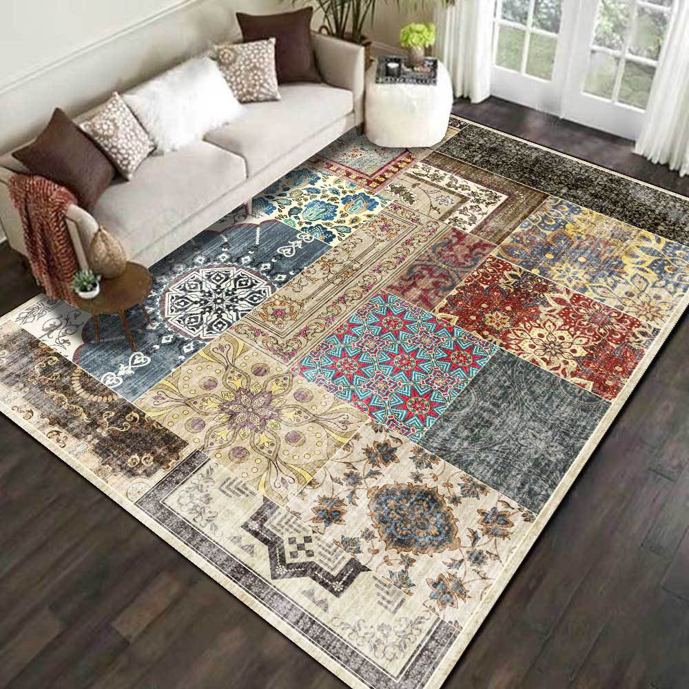 Persian Cream Blue Area Rug - 4 Seasons Home Gadgets