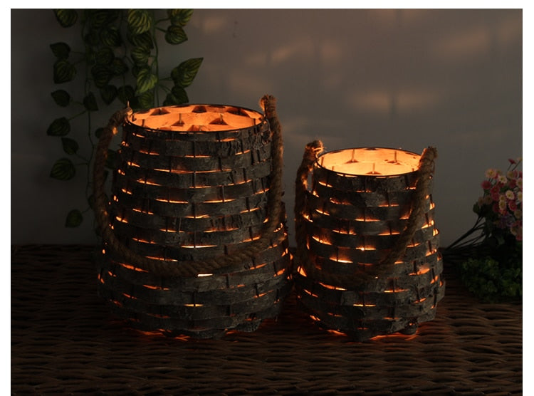 Wooden Candle Lantern Set - 4 Seasons Home Gadgets