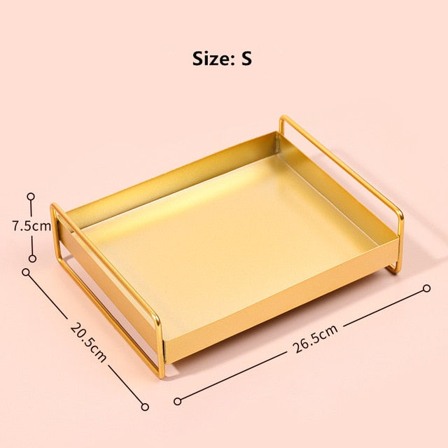 Golden Storage Tray Set - 4 Seasons Home Gadgets