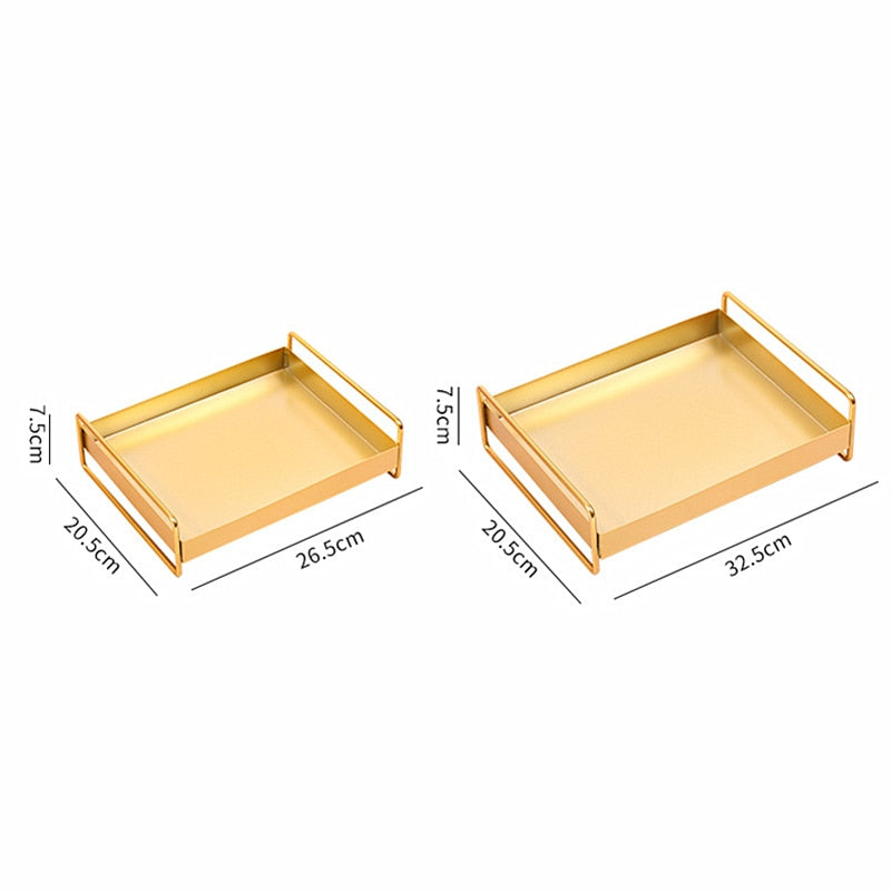 Golden Storage Tray Set - 4 Seasons Home Gadgets