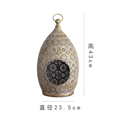 Coppery Moroccan Iron Lantern - 4 Seasons Home Gadgets