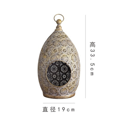 Coppery Moroccan Iron Lantern - 4 Seasons Home Gadgets