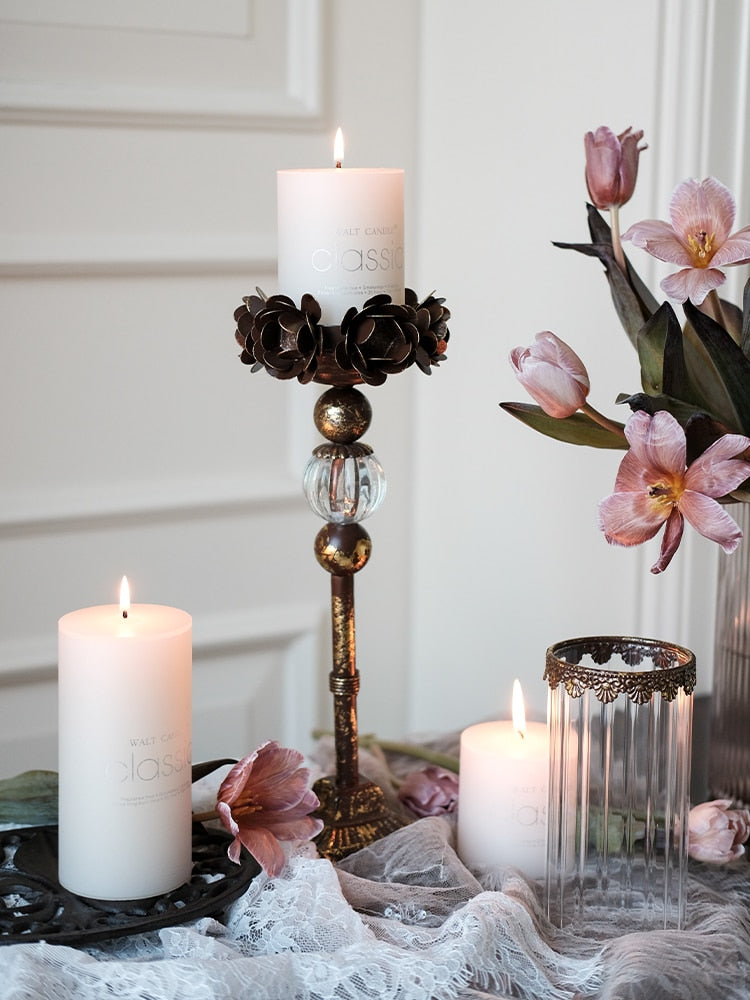 Copper Brass Hurricane Candle Holder - 4 Seasons Home Gadgets