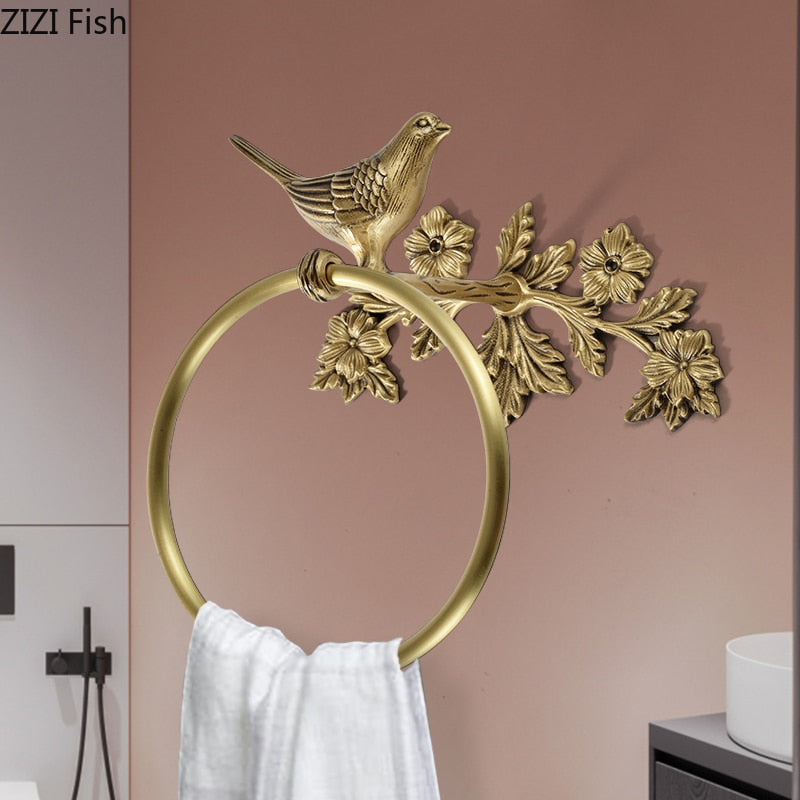 Copper Bird Towel Bar Towel Rack - 4 Seasons Home Gadgets