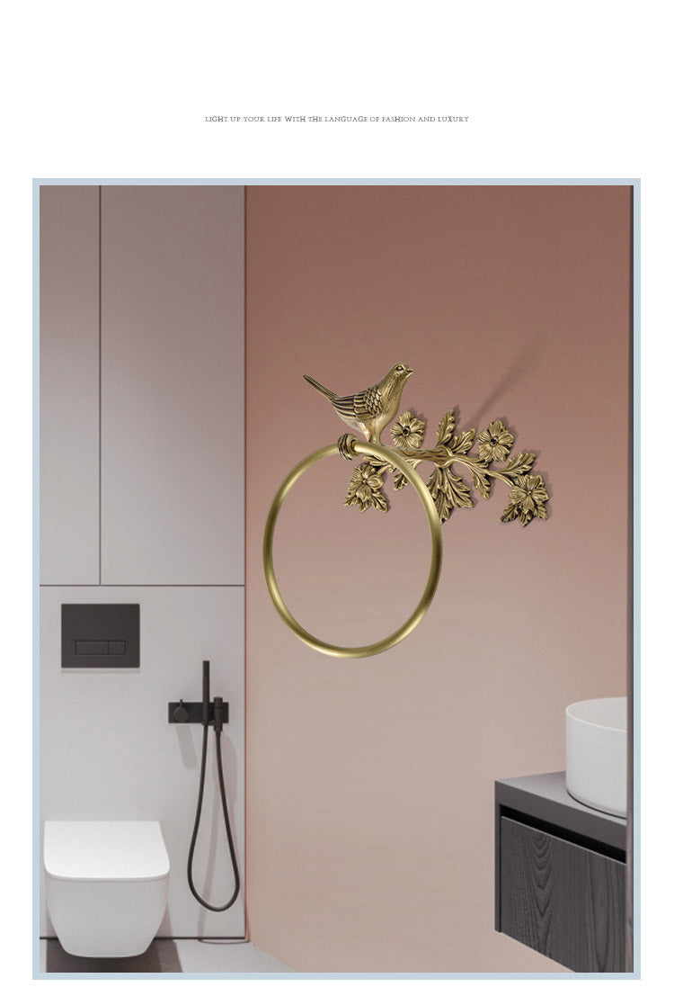 Copper Bird Towel Bar Towel Rack - 4 Seasons Home Gadgets