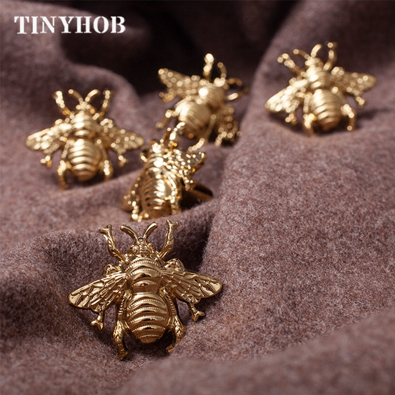 Brass Bee Drawer Knobs Set of 2 - 4 Seasons Home Gadgets