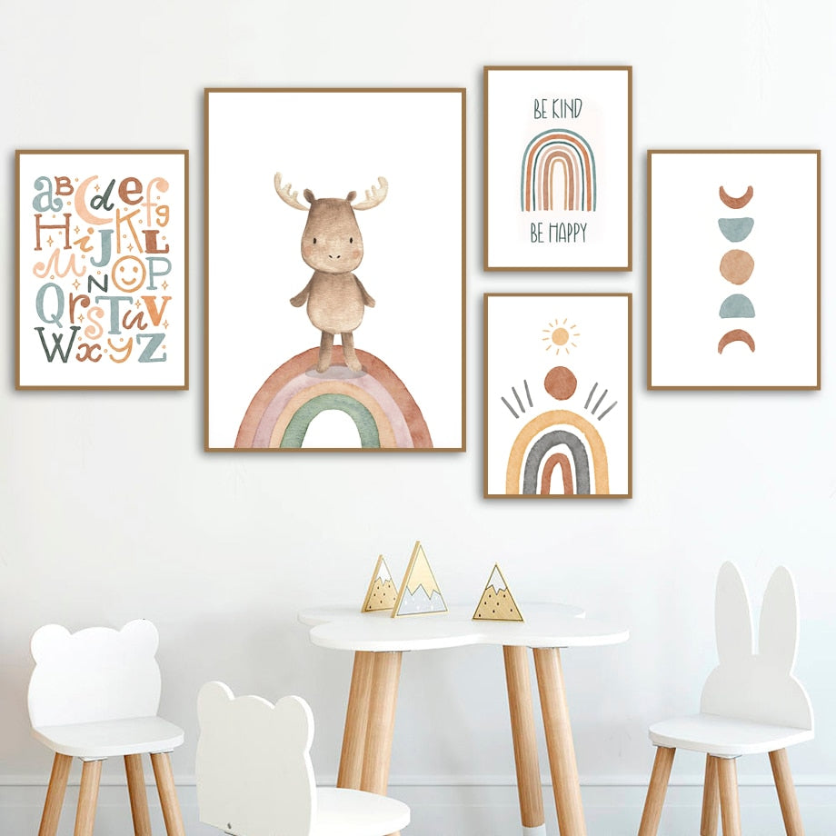 Rainbow Deer Wall Art - 4 Seasons Home Gadgets