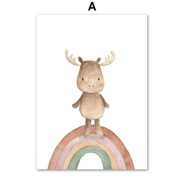 Rainbow Deer Wall Art - 4 Seasons Home Gadgets