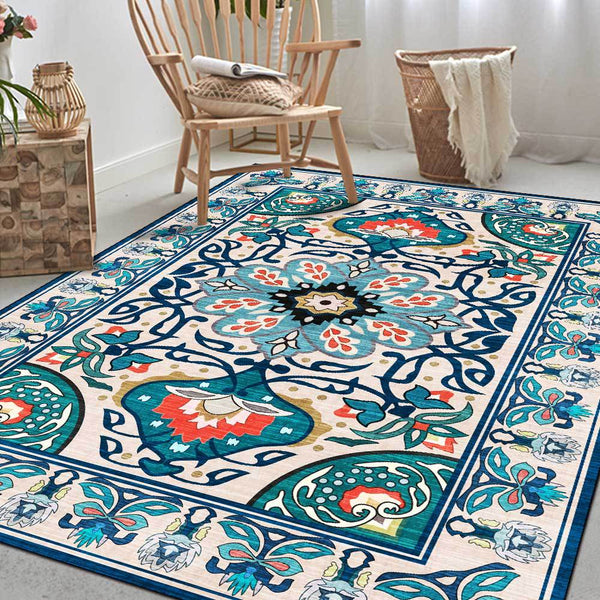 Turkish Floral Vine Rug - 4 Seasons Home Gadgets