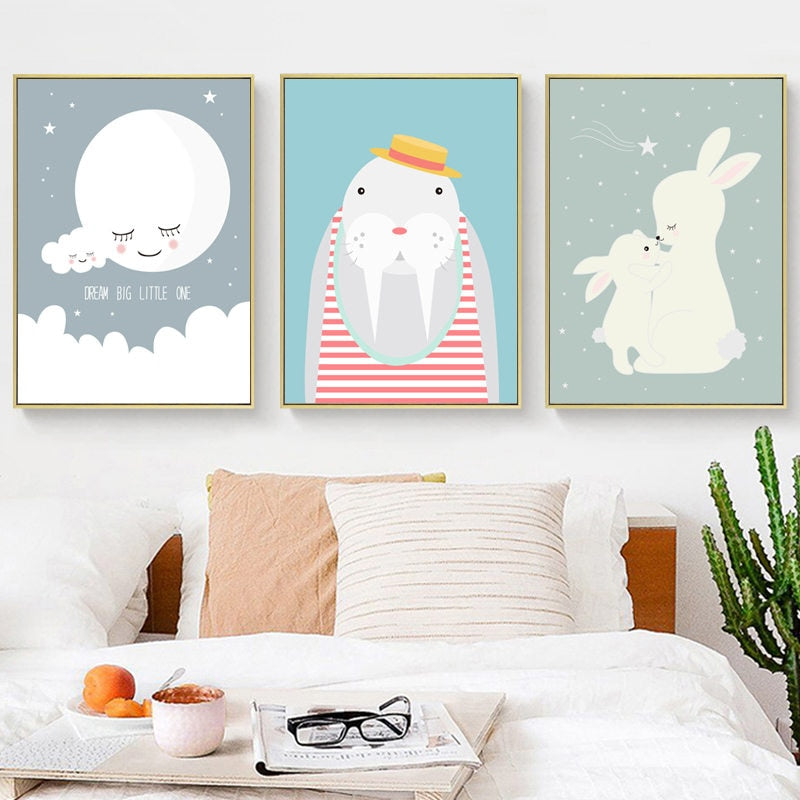 Sweet Loving Animal Portraits Wall Art - 4 Seasons Home Gadgets