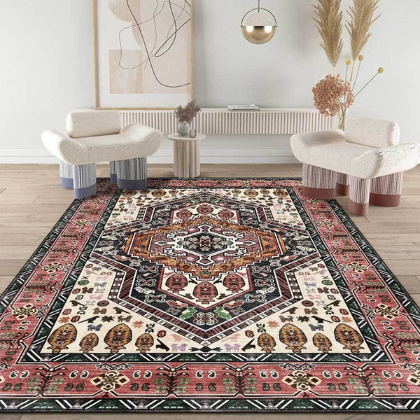 Oriental Burgundy Area Rug - 4 Seasons Home Gadgets