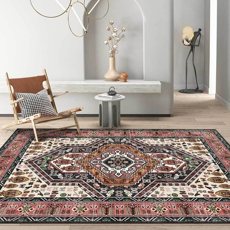 Oriental Burgundy Area Rug - 4 Seasons Home Gadgets