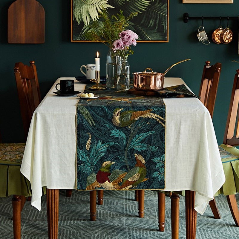 Elegant Turquoise Table Runner - 4 Seasons Home Gadgets