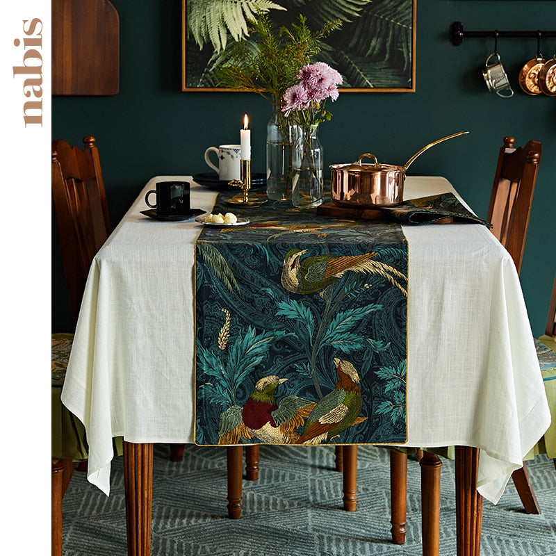 Elegant Turquoise Table Runner - 4 Seasons Home Gadgets