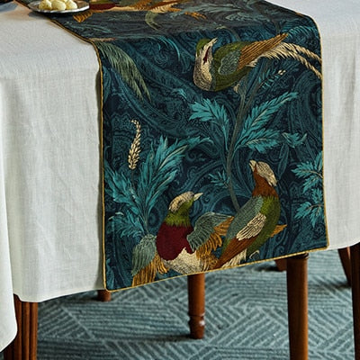 Elegant Turquoise Table Runner - 4 Seasons Home Gadgets