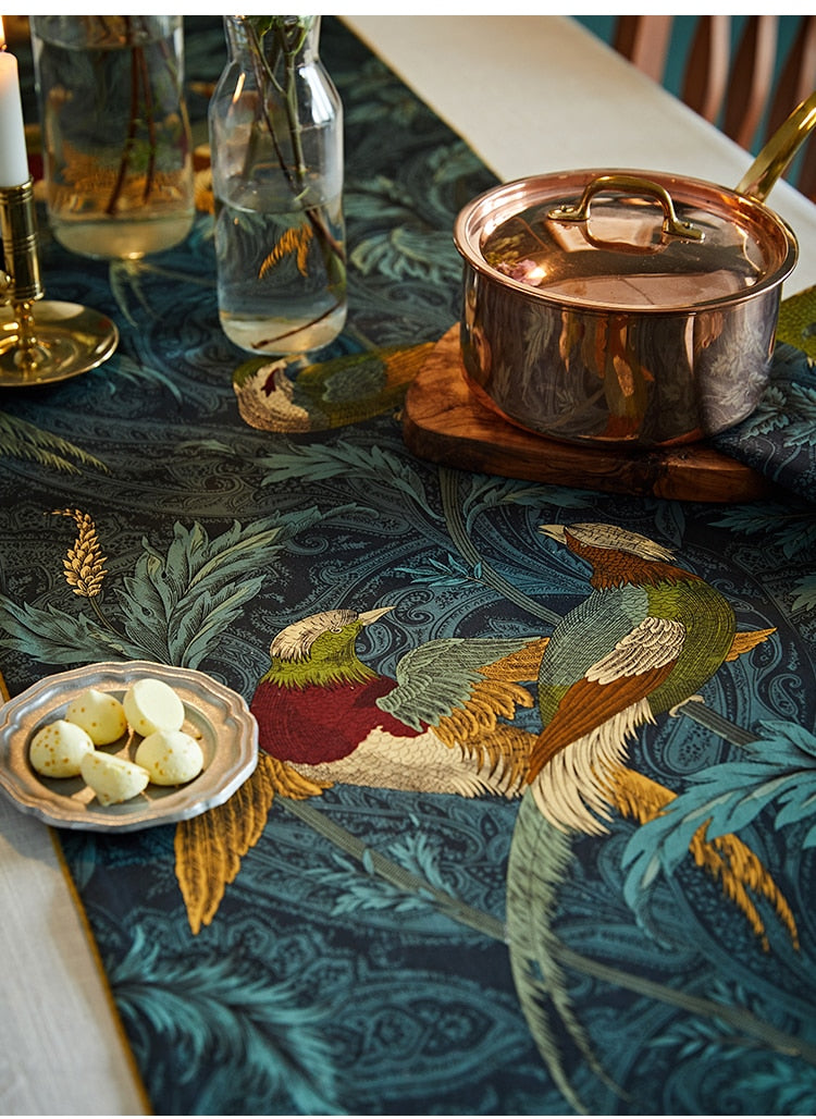 Elegant Turquoise Table Runner - 4 Seasons Home Gadgets