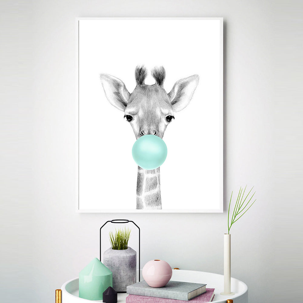 Bubble Gum Animals Wall Art - 4 Seasons Home Gadgets