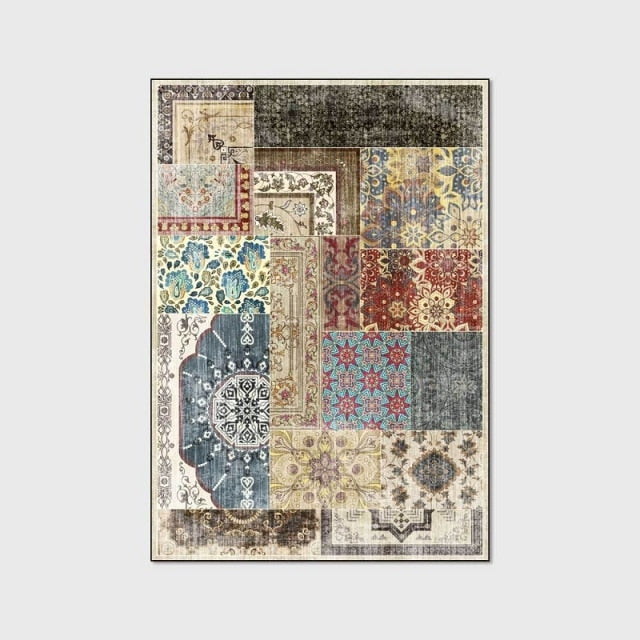 Persian Cream Blue Area Rug - 4 Seasons Home Gadgets