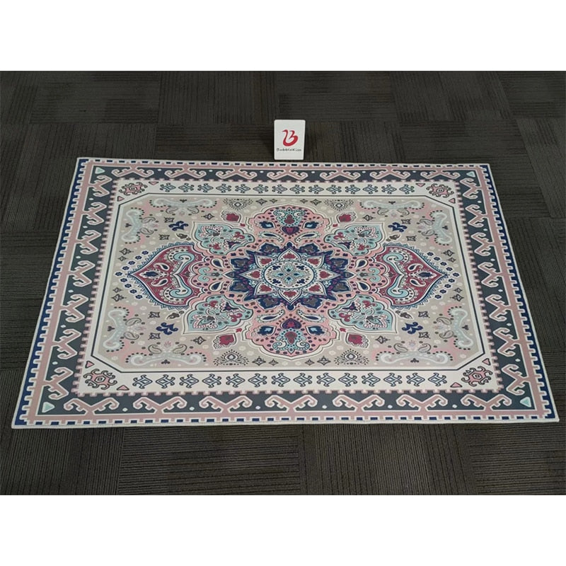 Pink Blue Mandela Rug - 4 Seasons Home Gadgets