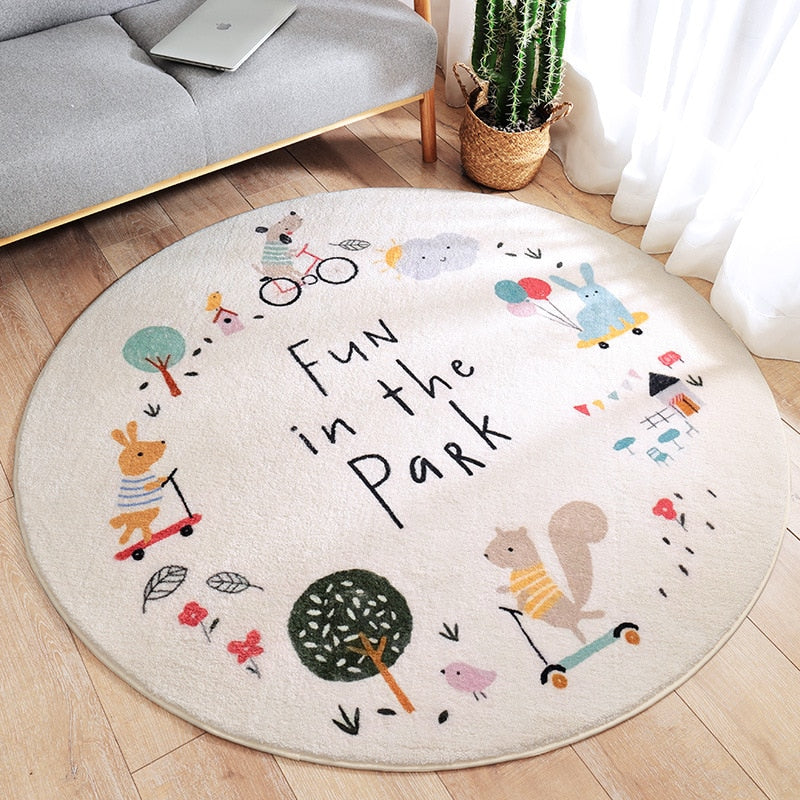 Round Rainbow Rug - 4 Seasons Home Gadgets